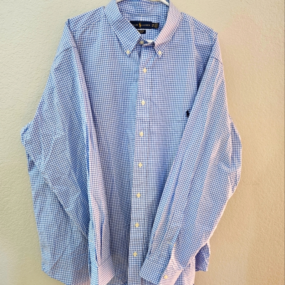Ralph Lauren Dress Shirt  blue / white 2 x B